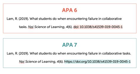 APA 7 vs APA 6: differences in references and citations .